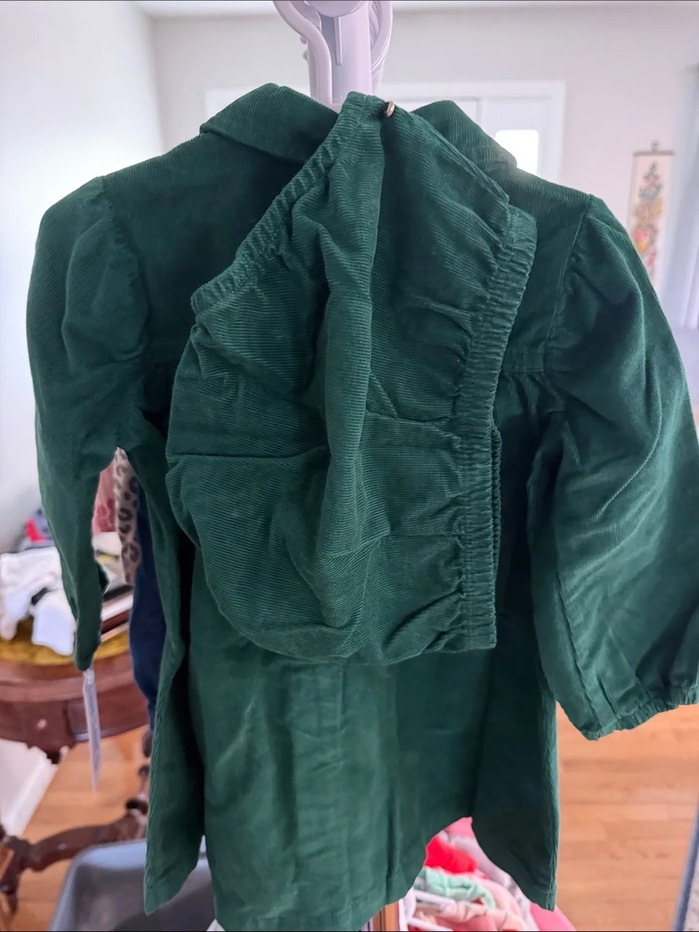 Carter's Dark Green Corduroy Button-Front Baby Jacket Dress